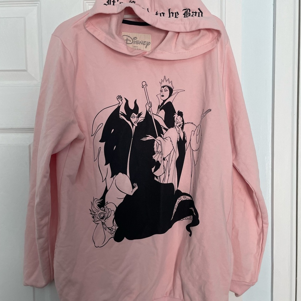 Disney Pink Hoodie with Villains Design